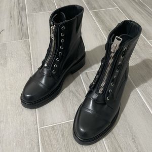 All Saints Ariel Zip Combat Booties